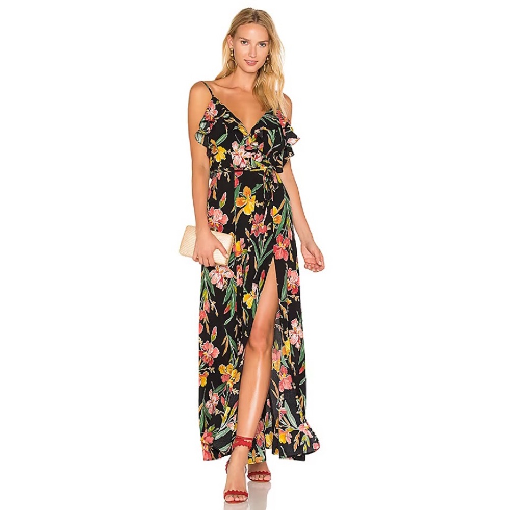 Privacy Please Karen Dress Maxi Black Floral